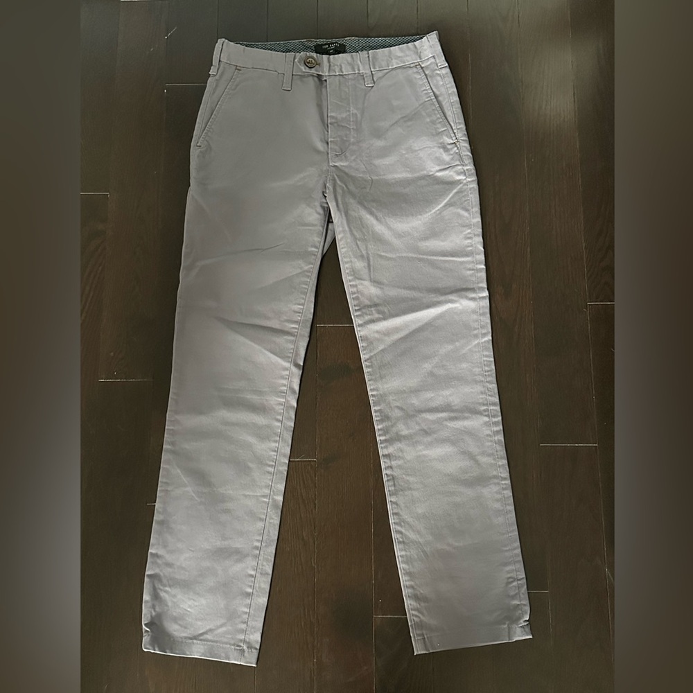 Ted Baker Men's Light Grey Purple Chinos | NWOT | 28L